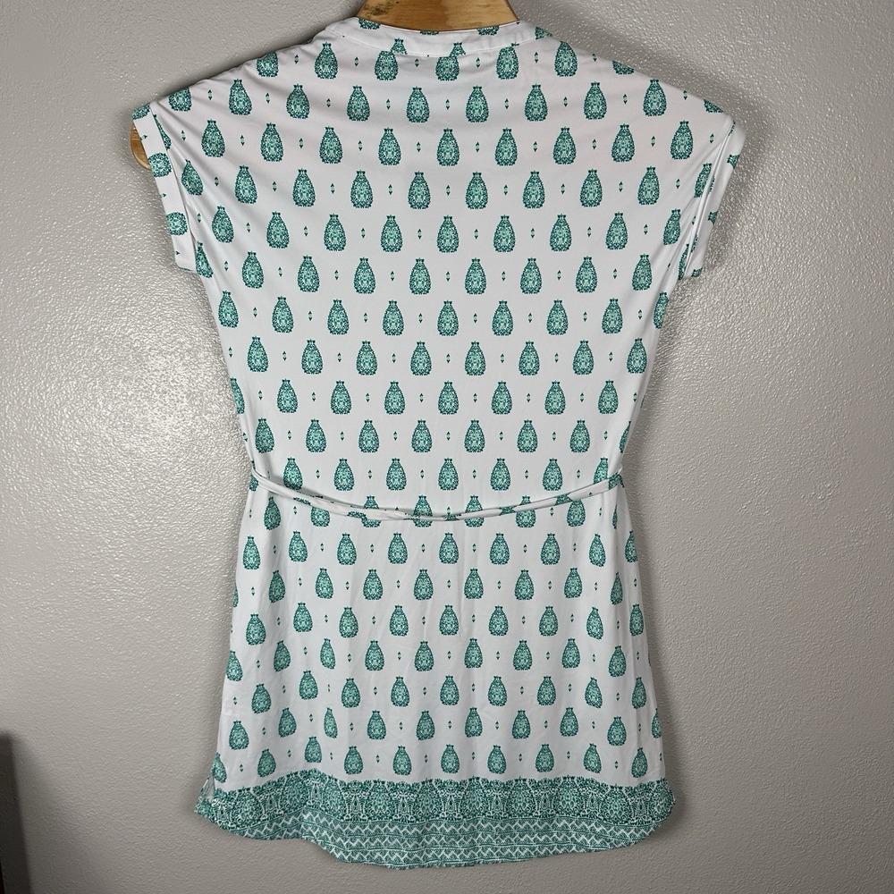 Cabana Life X Talbots Kamari Tie‎ Waist Tunic Cover-Up Dress UPF 50 Green Medium - Picture 5 of 7